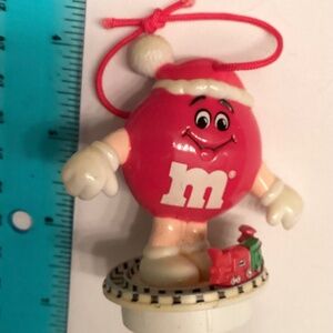 1995….RED M&M Candy Tube Top Ornament…Collectible!